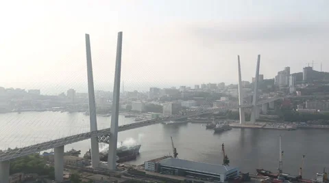 The bridge in Vladivostok Stock Footage 61467715