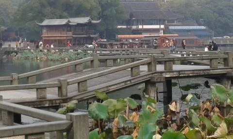 Bridge on the water Foto stock