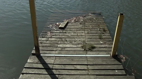 Bridge to the water on a small pond. Stock Footage 100443360