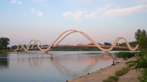 Bridge Wave of Azov Stock Footage 283720874