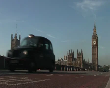 Bridge to Westminster Abbey Stock Footage