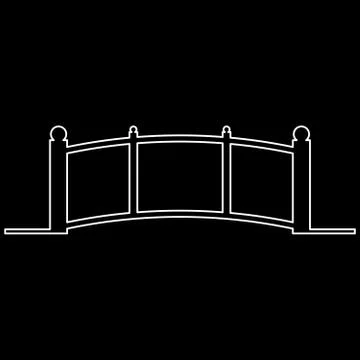 Bridge   the white path icon . Stock Illustration