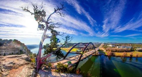 Bridge wide angle view Stock Photos