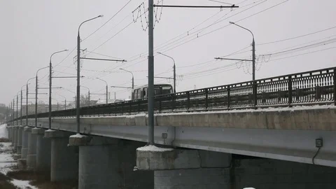 The bridge, winter Stock Footage 75280503