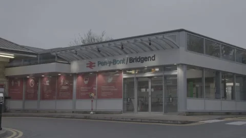 Bridgend station Stock Footage 142428879