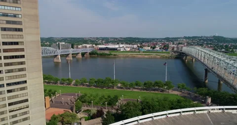 Bridges across the Ohio river Stock Footage 156540461