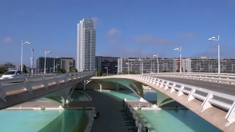 Bridges at the City of Arts and Sciences in Valencia Stock Footage 159169611