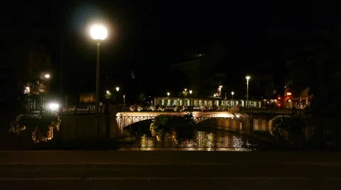 Bridges at night with traffic 스톡 동영상 18194268