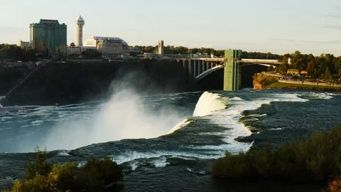 Bridges over Niagara Falls Stock Footage 126255427