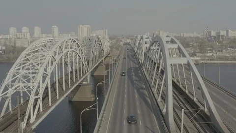 Bridges over the River Stock Footage 127770501