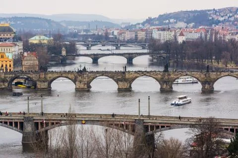 Bridges of Prague Stock Photos