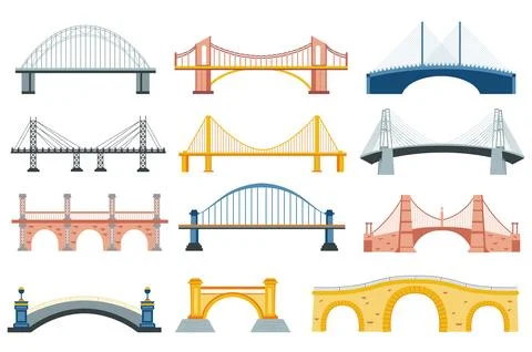 Bridges Set Stock Illustration
