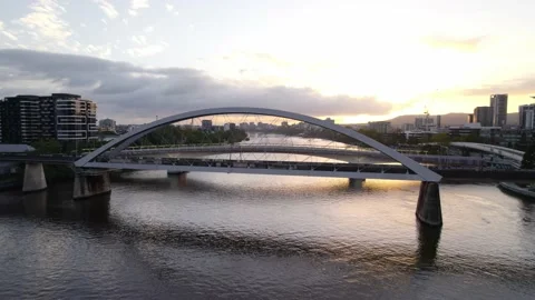 Bridges at sunset Stock Footage 179348678