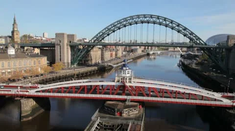 Bridges on the Tyne, Newcastle Video stock 8952967