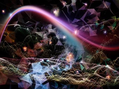 The Bridges of Virtual World Stockillustratie