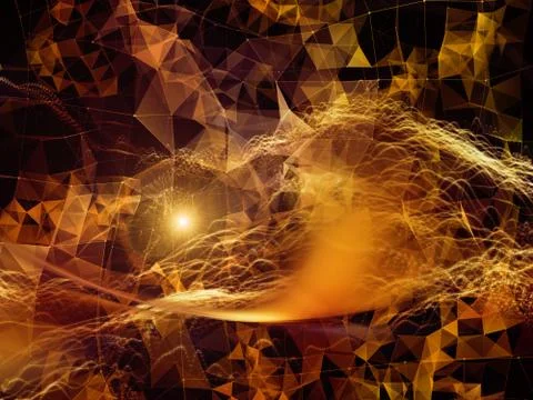 The Bridges of Virtual World 库存插图