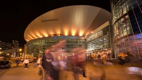 Bridgestone Arena After Predators Game Video stock 86333507