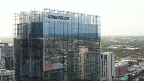 Bridgestone Tower building under construction. Skyscraper highrise in Video stock 159793371