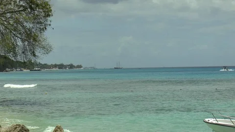Bridgetown Barbados Beach Scene Stock Footage 108498083