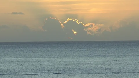 Bridgetown Barbados Setting Sun Stock Footage 111020131