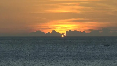 Bridgetown Barbados Setting Sun Time Lapse Stock Footage 110734563