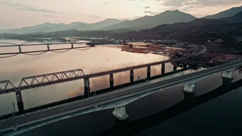 Bridge,water body, mountain Stock-Footage 268898521