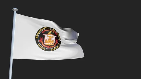 Bridgewater - Loopable 3D flag animation with Alpha Channel and Transparency  Stock-Footage 90967779