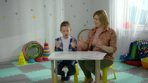 Bridging the Communication Gap Effective Speech Therapy for Children Stock Footage 246298652