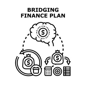 Bridging finance plan developing investment strategy concept Stock Illustration