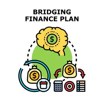 Bridging finance plan developing investment strategy concept Stock Illustration