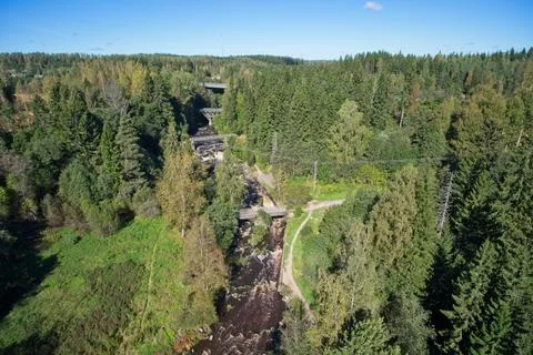 Bridgse over river. Stock Photos