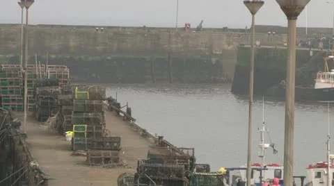 Bridlington Harbor Stock Footage 11152170