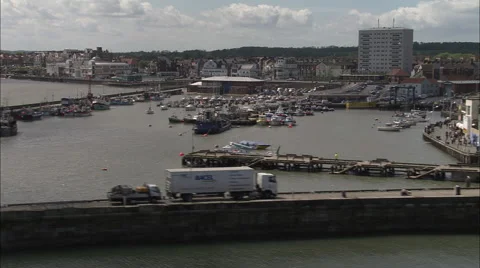 Bridlington Harbour Stock Footage 65255976