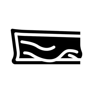 Brie cheese glyph icon vector illustration Stock Illustration