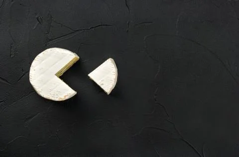 Brie cheese with slice Stock Photos