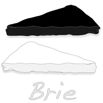Brie cheese vector  isolated Stock Illustration
