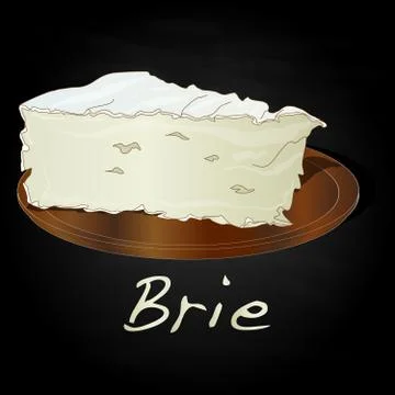 Brie cheese vector  isolated Stock Illustration