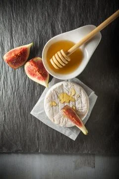 Brie with Figs Foto stock