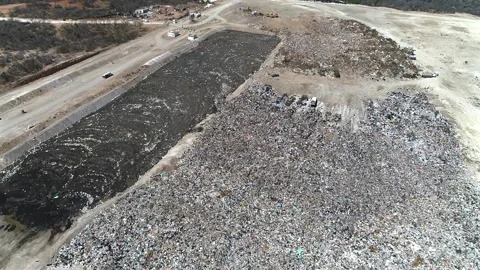 A Brief Glimpse Beyond — A Cinematic Descent Over the San Jose del Cabo Dump Stock Footage 340505583