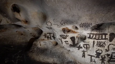 A brief look at some of the prehistoric drawings in the Magura cave next to my Stock Footage