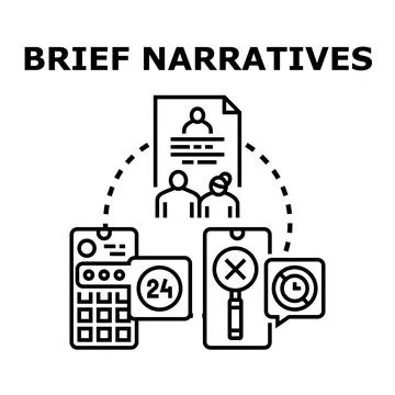 Brief narratives telling mobile content stories and user profiles Stock Illustration