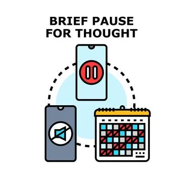 Brief pause for thought and digital detox 스톡 일러스트