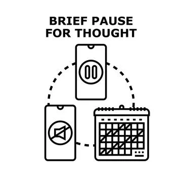 Brief pause for thought and digital detox 스톡 일러스트