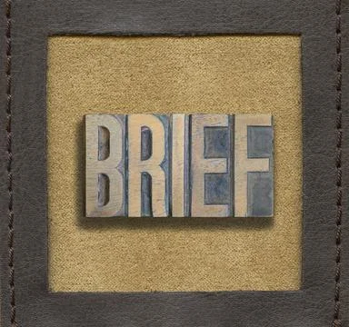 BRIEF word framed Stock Photos