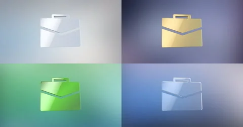 Briefcase 3d Icon 4K Stock Footage 66516883