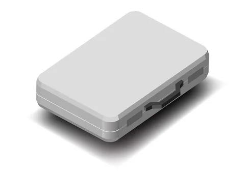 Briefcase 3d like vector Stock Illustration