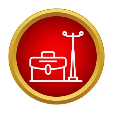 Briefcase and iv drip stand icon representing corporate health Stock Illustration