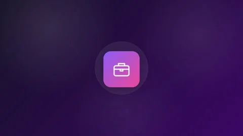 Briefcase Animated Icon 16:9 Stock Footage 345159378