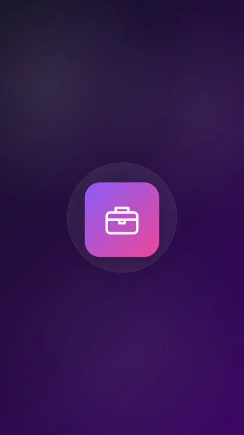 Briefcase Animated Icon 9:16 Stock Footage 345159389