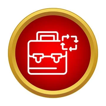 Briefcase with arrows showing data synchronization icon 스톡 일러스트